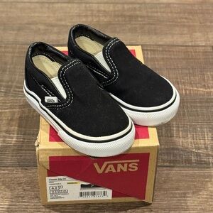 Vans Toddler Classic Slip On Shoes Size 4 Black